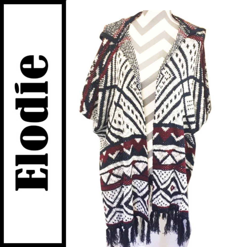 Boho hooded cardigan